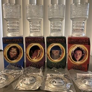 Lord of the Rings 4-Piece Goblet Collection, December 2001 Edition